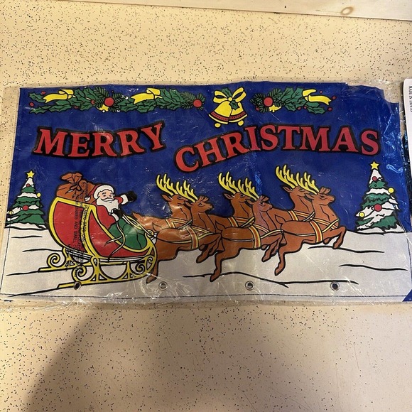 Merry Christmas Mailbox Cover Christmas Yard Decoration Santa NEW Vintage - Picture 2 of 5